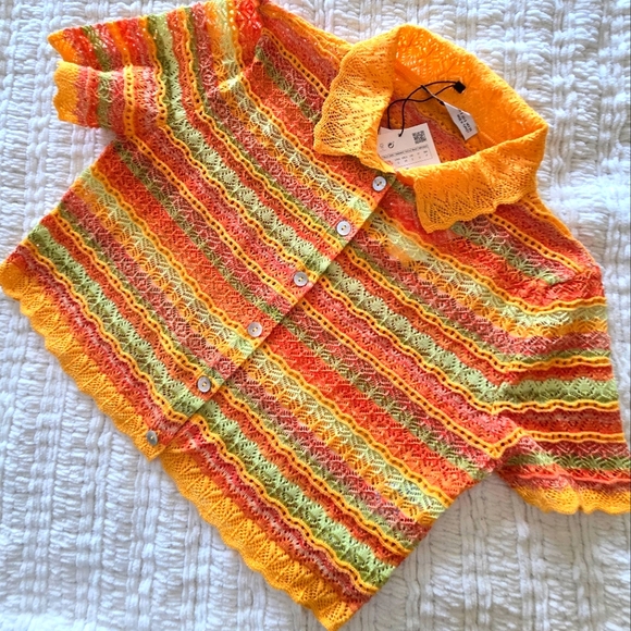 NWT Zara Cropped Knit Top - Picture 1 of 5